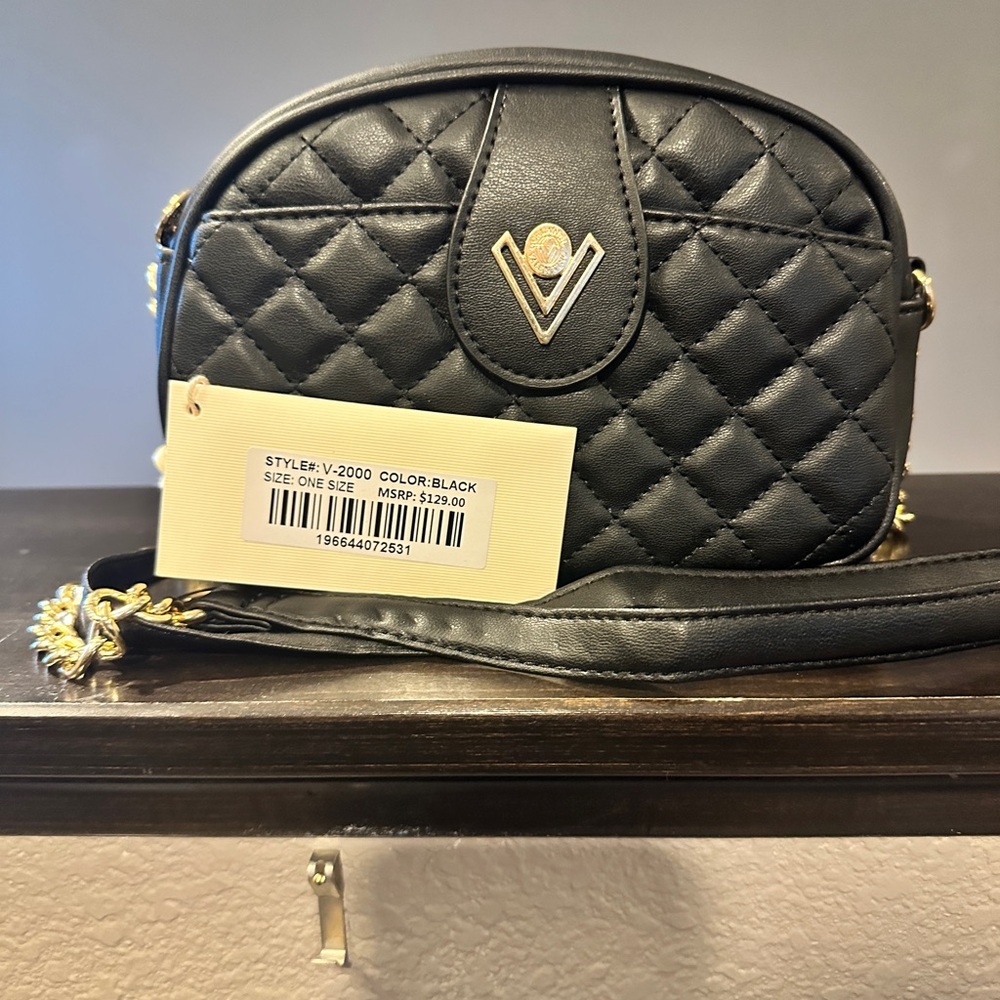 Valentino Orlandi V-2000 Quilted Camera Bag Black - NWT